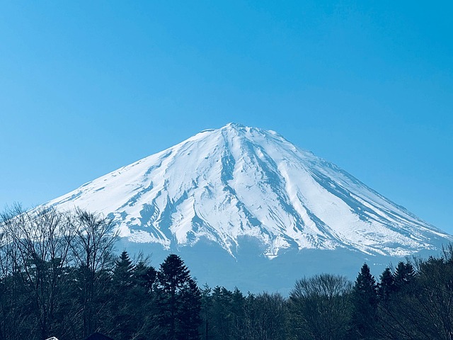 Japan, Fujibjerget, Sne, Sky, Natur