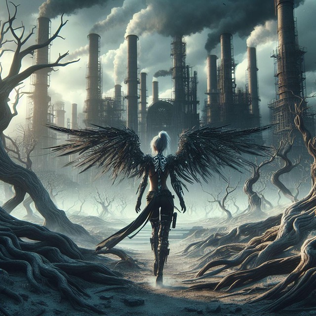 Free angel demon moor illustration