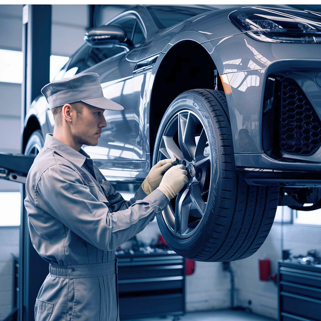 Free mechanical workshop car illustration