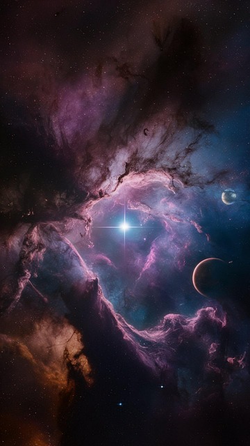 Free nebula space planet illustration