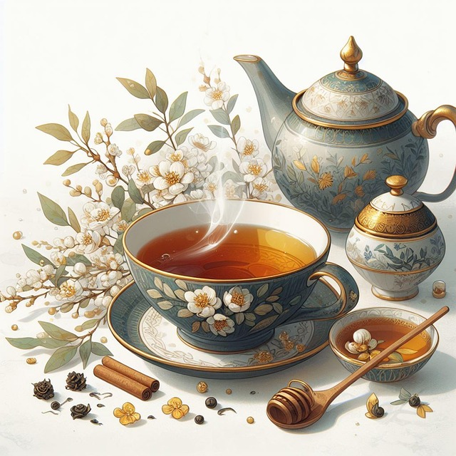 Download free HD stock image of Ai Generated Tea Free ai generated tea drink illustration