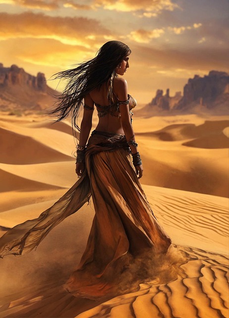 Free woman girl nature illustration