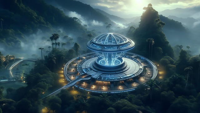 Download free HD stock image of Ai Generated Building Free ai generated building alien illustration