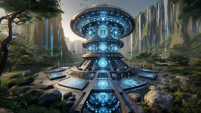 Download free HD stock image of Ai Generated Building Free ai generated building alien illustration