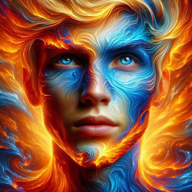 Free blue eyes effect nature illustration