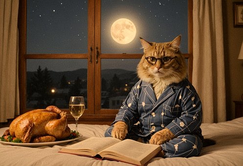 Gato, Livro, Engraçado, Gato Engraçado