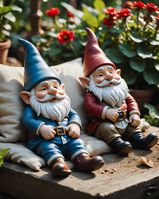Free ai generated garden gnomes illustration
