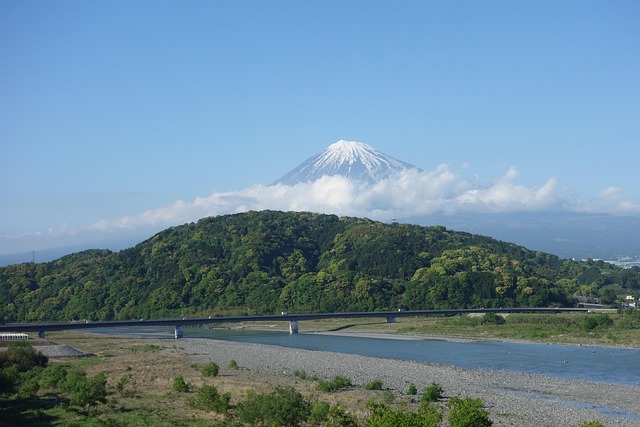 Mt, Fuji, Japan, Berg, Fluss