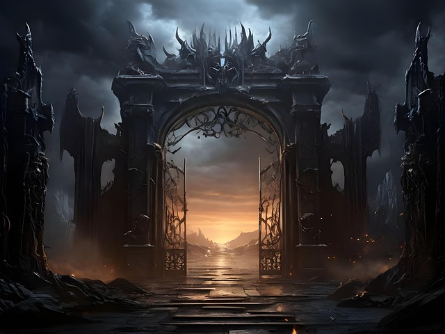 Free hell fantasy fire illustration