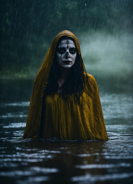 Ai Genereret, Kvinde, Regn, Mørk, Natur