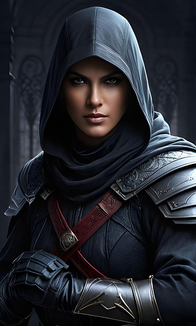 Free ai generated woman assassin illustration