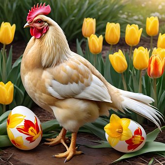 Hahn, Hähnchen, Henne, Küken, Vogel