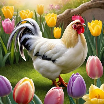 Hahn, Hähnchen, Henne, Küken, Vogel