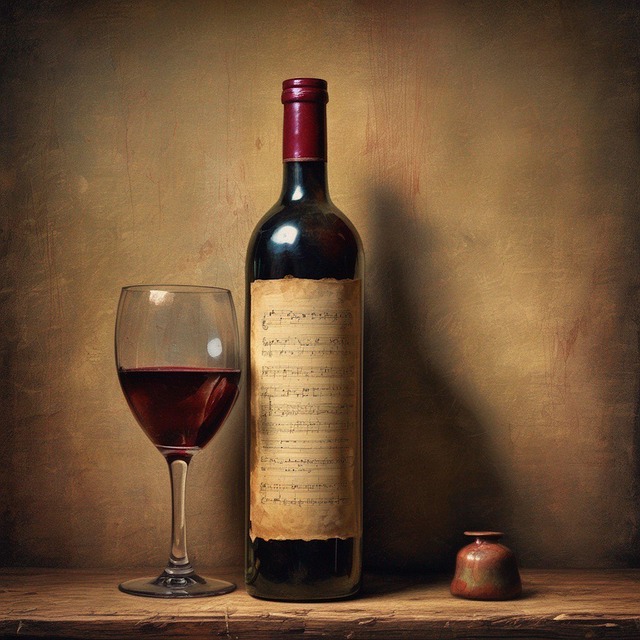 Free ai generated wine bottle illustration