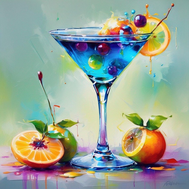 Free ai generated cocktail glass illustration