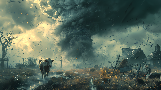 Free ai generated cow livestock illustration