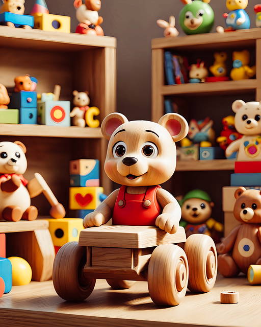 Free ai generated wooden toys toy illustration