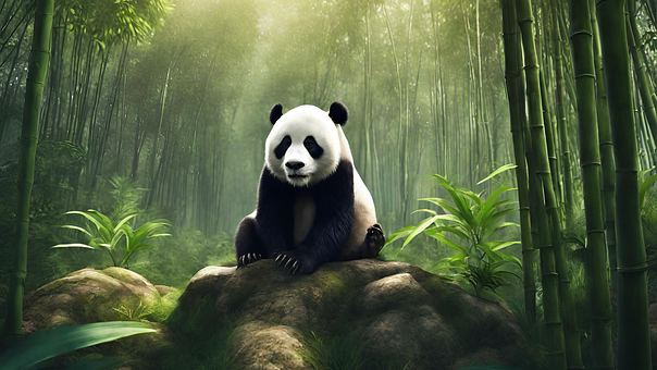 Free Ai Generated Panda illustration and picture