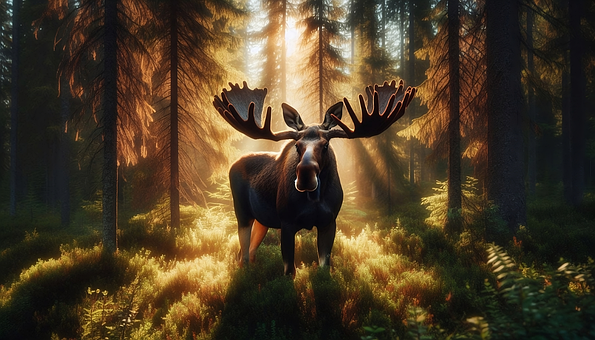 Free Moose Woods illustration and picture