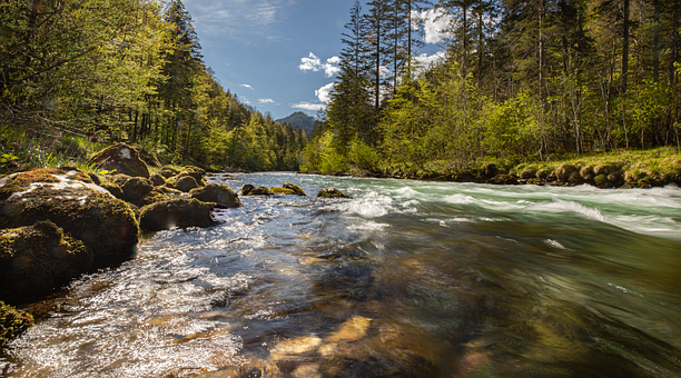 Fluss, Salza, Österreich, Smaragdgrün