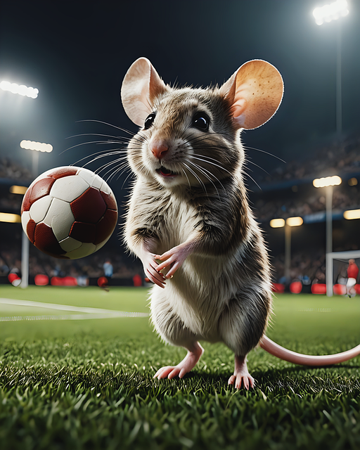 Free ai generated mouse soccer illustration