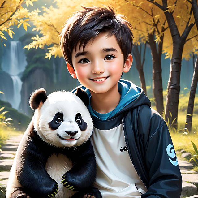 Free generated to guy panda illustration