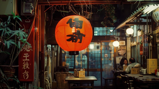 Free red lantern asia travel illustration