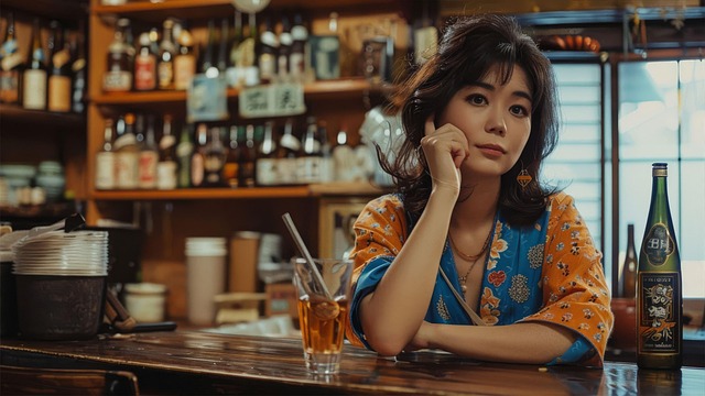 Free ai generated woman bar illustration