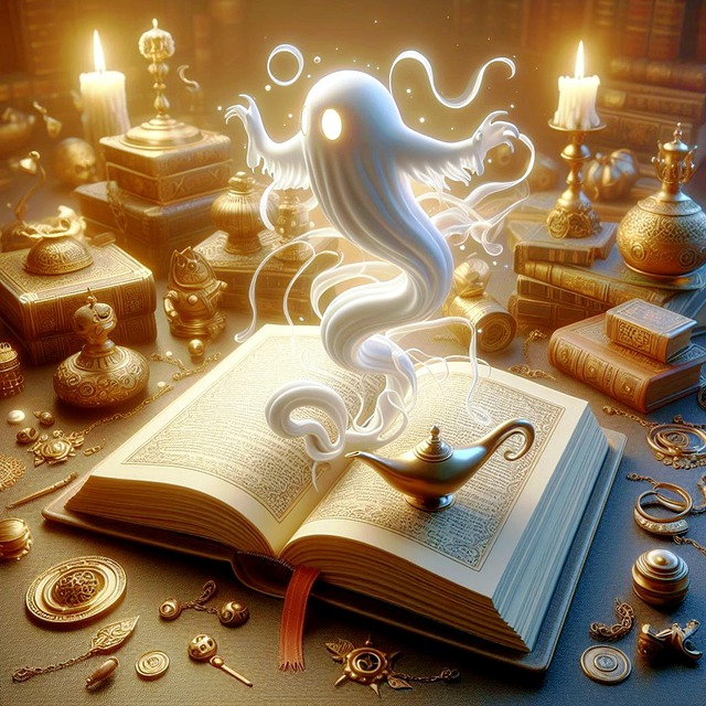 Free ai generated book magic illustration