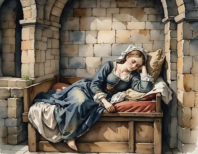 Free ai generated woman nap illustration