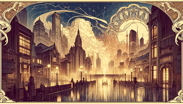Retro, Oraș, Art Nouveau, Evul Mediu