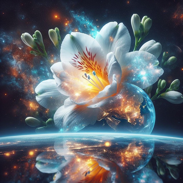 Free ai generated freesia earth illustration