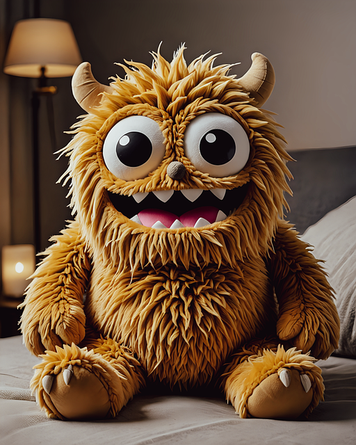 Free ai generated monster cuddly toy illustration