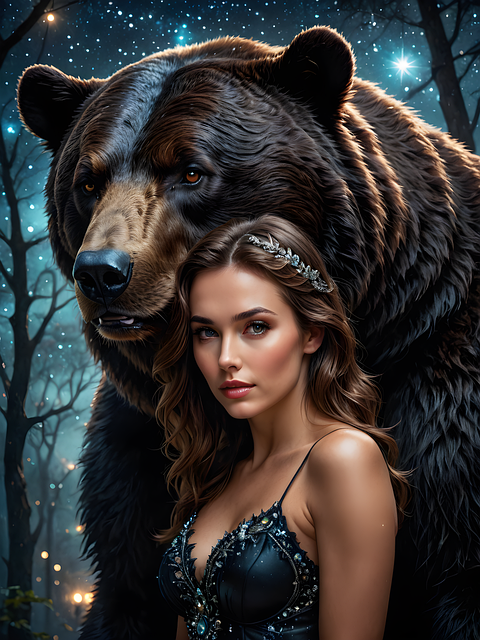 Free bear fantasy shifter illustration