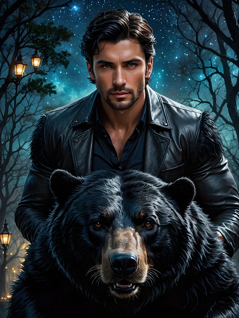 Free bear man fantasy illustration