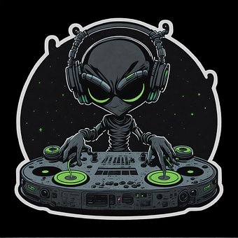 Dj, Pladespiller, Vinyl, Udenjordisk