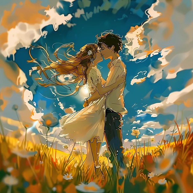Free ai generated couple love illustration
