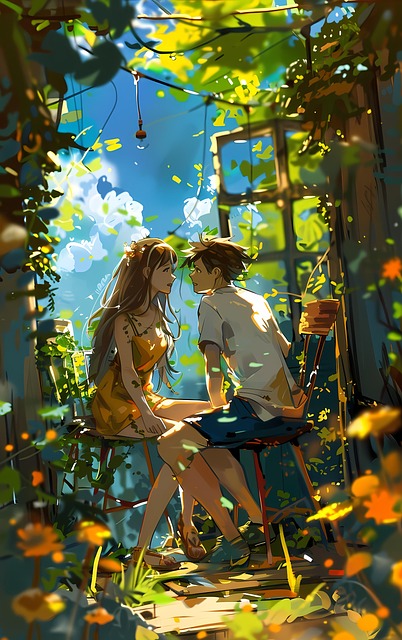 Free ai generated couple love illustration
