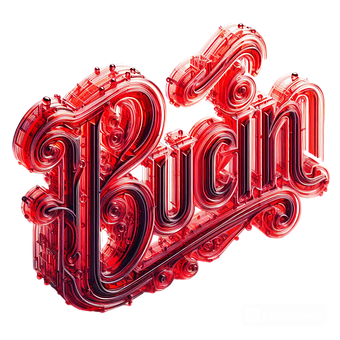 Bucina, Resina, Texto, Vermelho