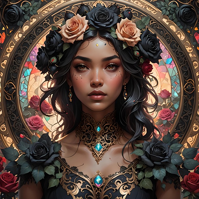Free ai generated woman gothic illustration