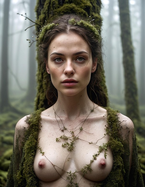 Free portrait woman nature illustration
