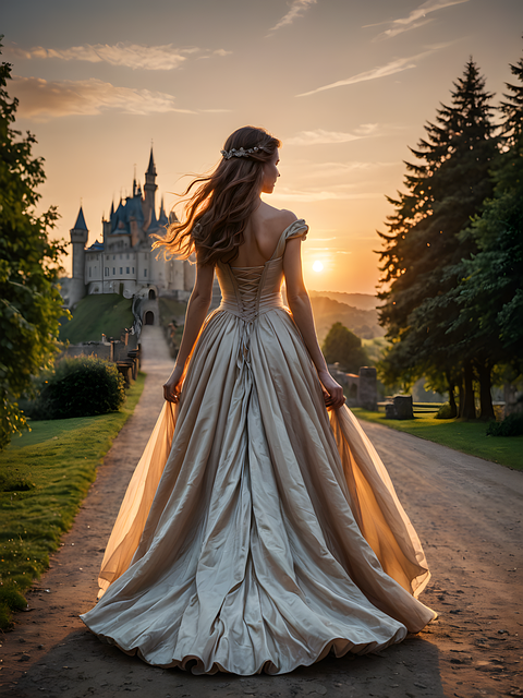 Download free HD stock image of Regency Woman Free regency woman castle illustration