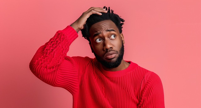 Free ai generated confused red sweater illustration