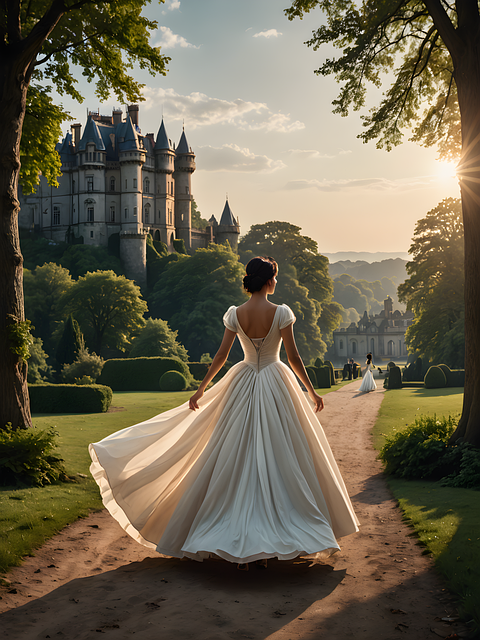 Free ai generated woman castle illustration