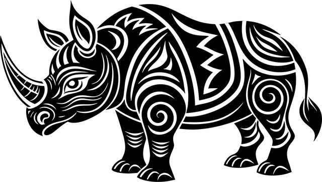 Free ai generated rhino rhinoceros vector