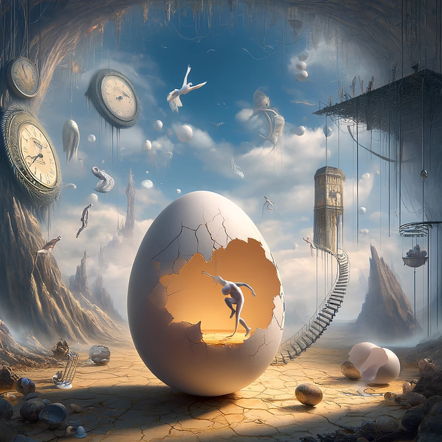 Free ai generated man egg illustration