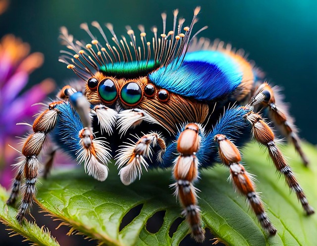 Free ai generated spider jumping spider illustration