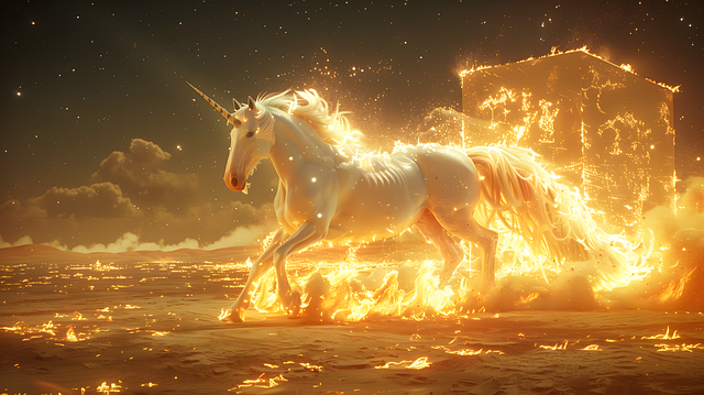 Free unicorn horse fantasy illustration