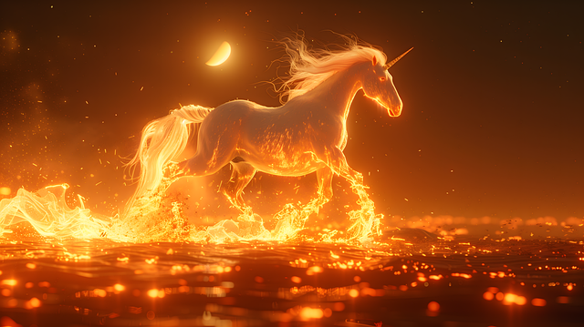 Free unicorn horse fantasy illustration