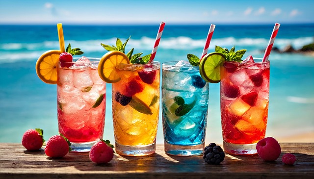 Free ai generated cocktail beverages illustration